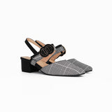 Vienna Plaid Slingback Mules