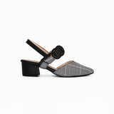 Vienna Plaid Slingback Mules