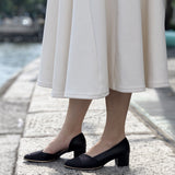 Serene Shimmer Pointy Heels