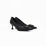 Elise Studded Buckle Pointed Heels