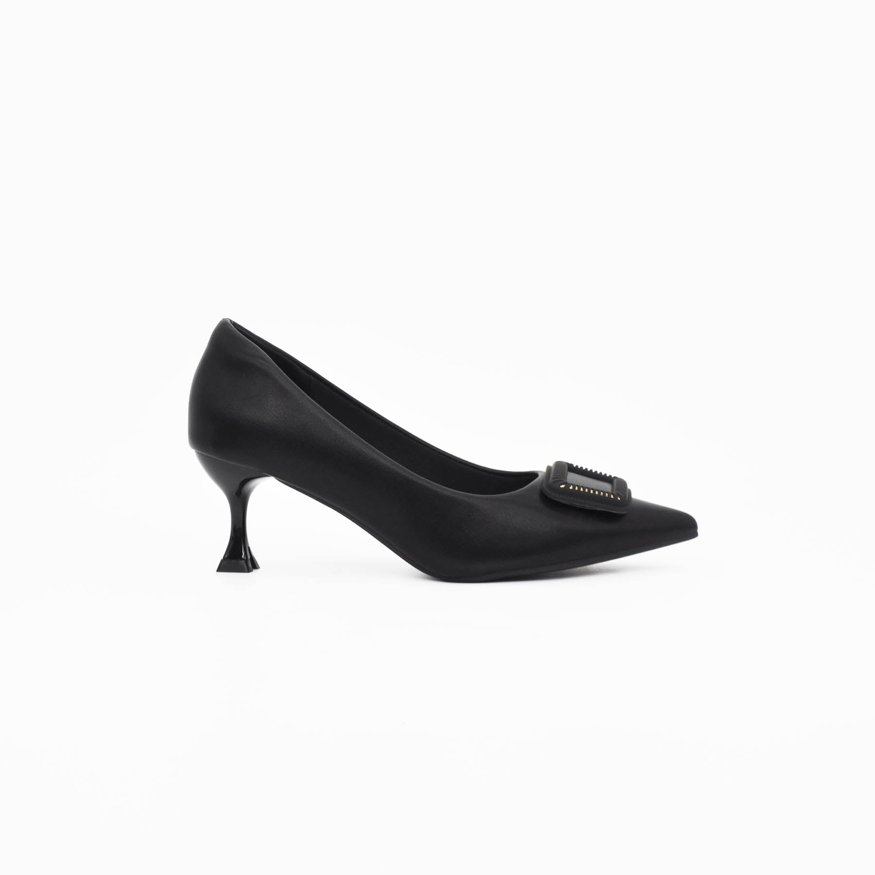 Elise Studded Buckle Pointed Heels